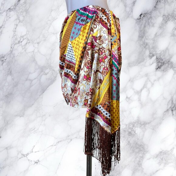 House of Harlow xREVOLVE Caterina Skirt in Patchwork Multi - Picture 7 of 12